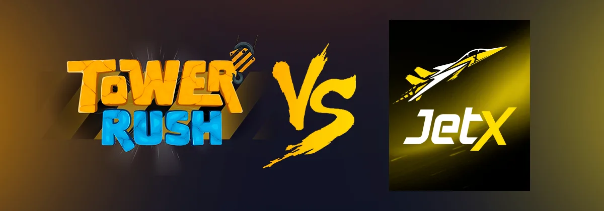 Tower Rush против JetX — сравнение коэффициентов краш-игр